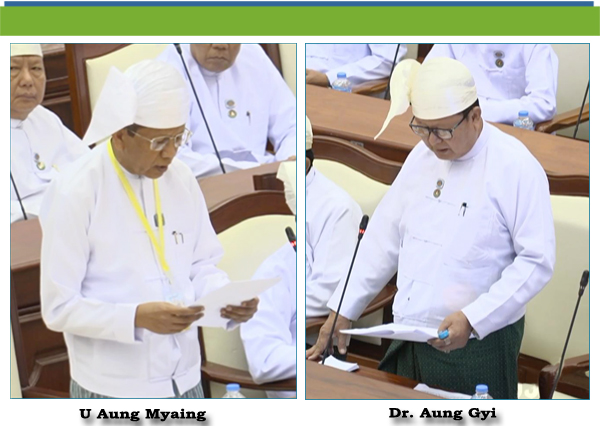 (က)-ဒေါက်တာအောင်ကြီး(ကျိုက်လတ်မဲဆန္ဒနယ်)-မေးခွန်း